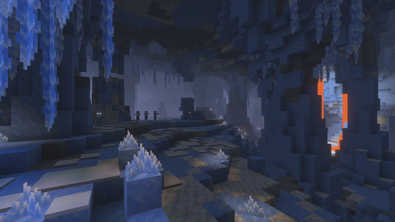 Cavernas de gelo no Minecraft