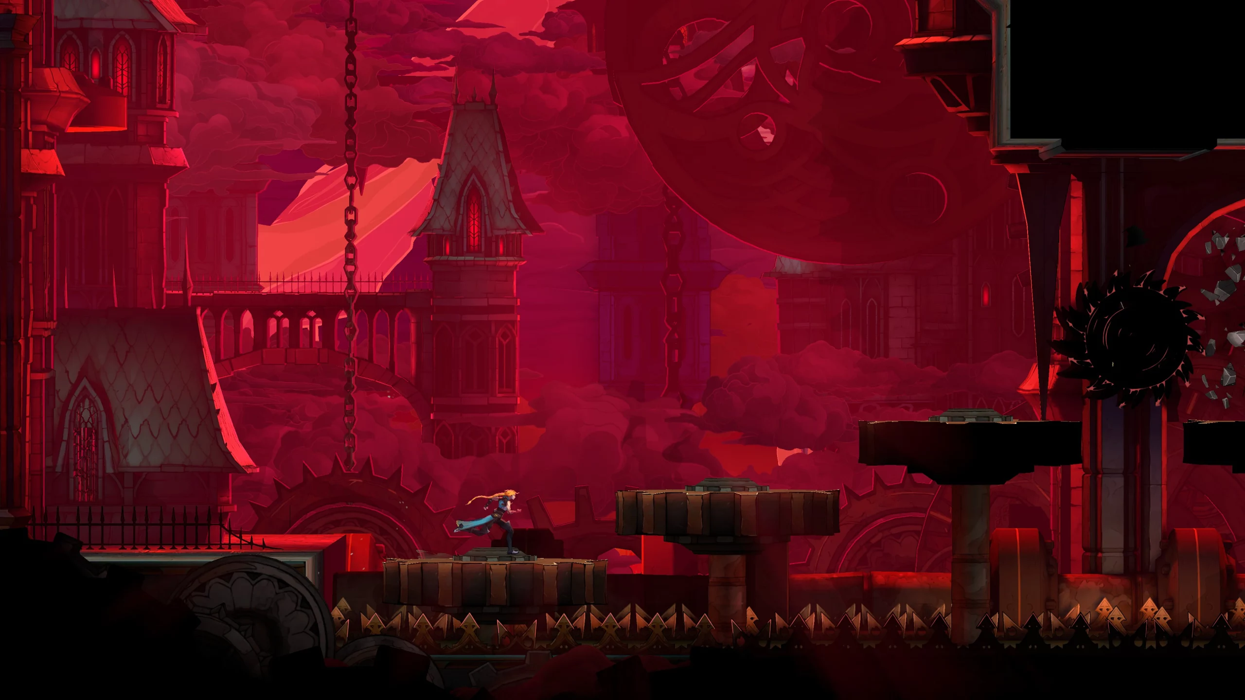 Rose Belmont a caminho do castelo em Castlevania: Belmont's Curse