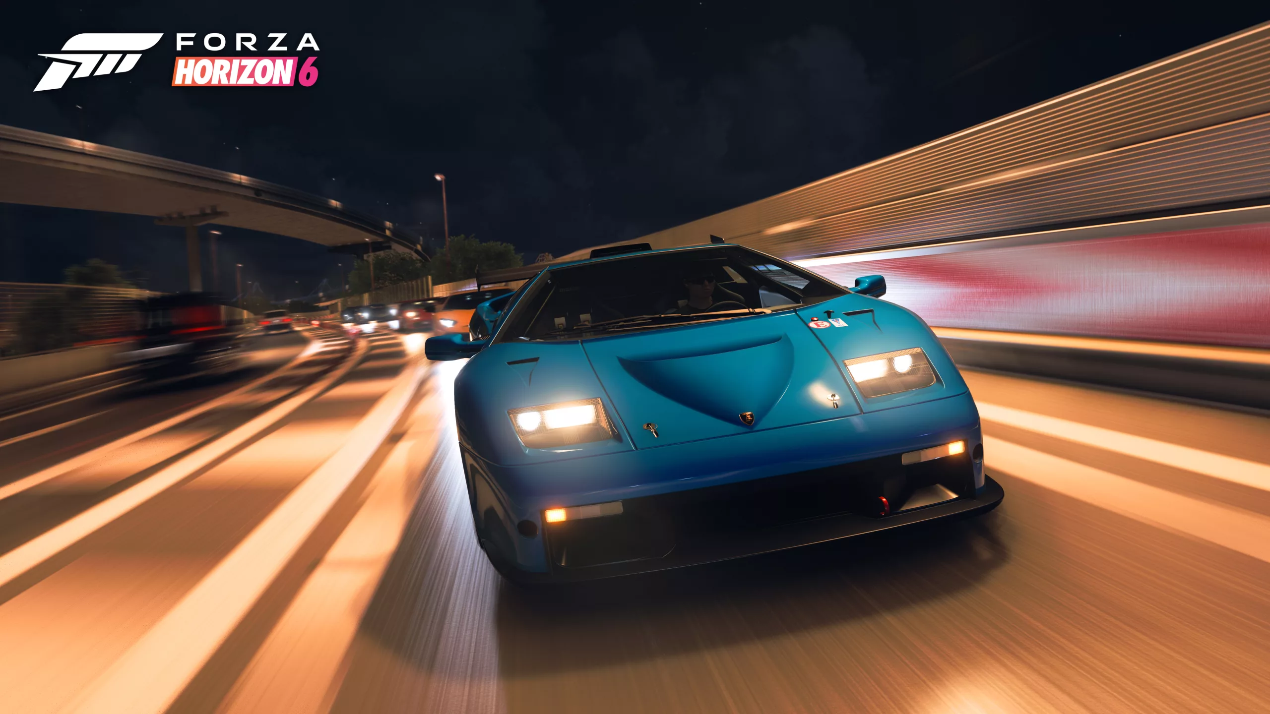 Forza Horizon 6 à noite numa autoestrada de Tóquio