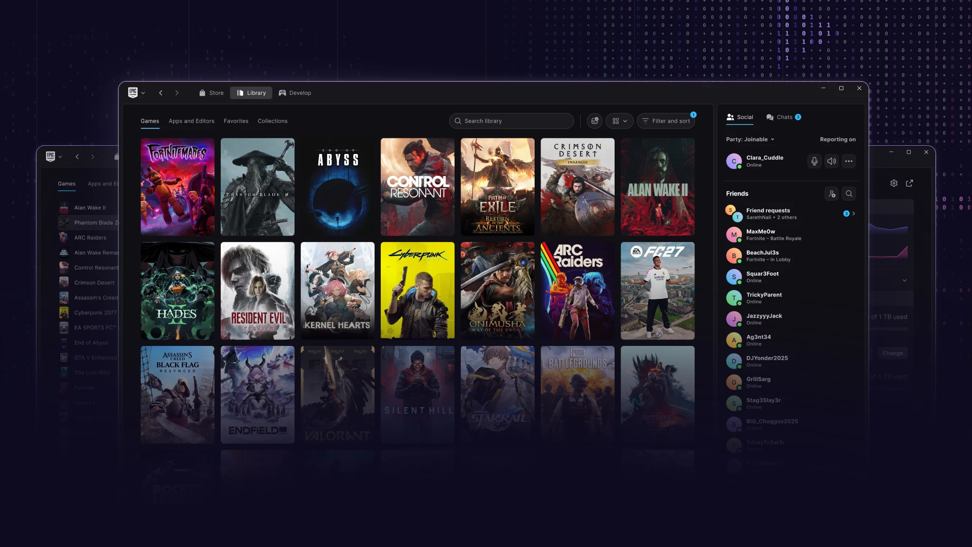 Biblioteca do novo Epic Games Launcher