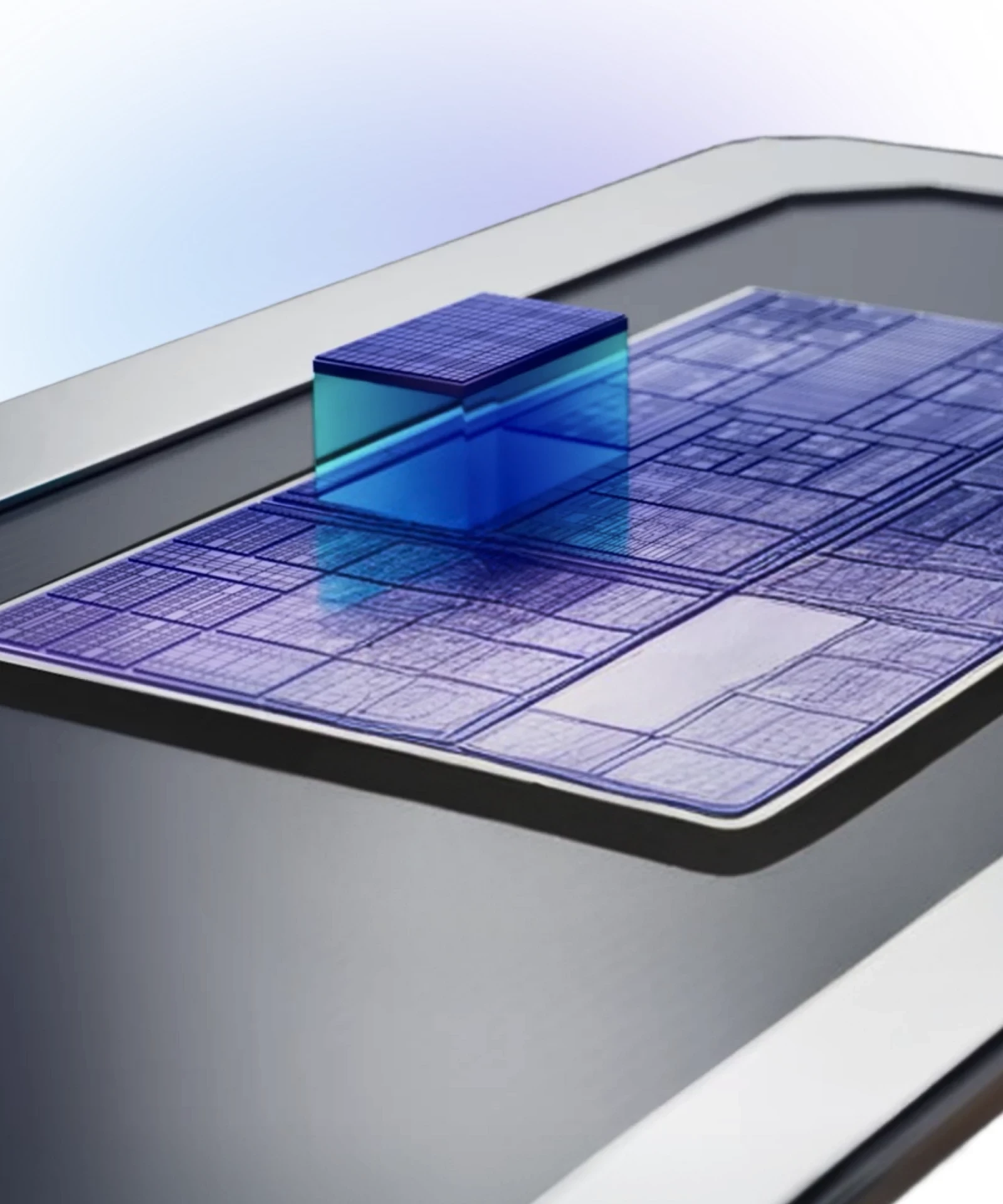 Processador Intel Core Ultra em pormenor