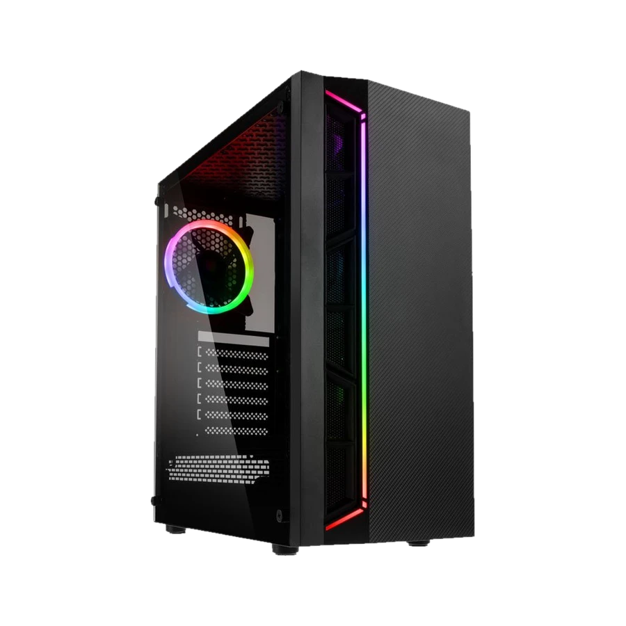Caixa Kolink Inspire K7 ARGB com painel de vidro temperado e faixa ARGB na frente