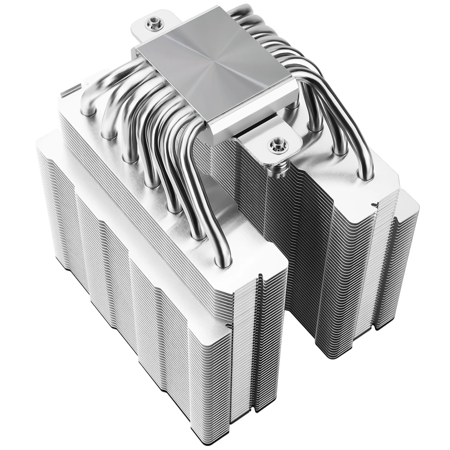 A base em cobre niquelado e os sete heatpipes do Phantom Spirit 120 SE, sem as ventoinhas