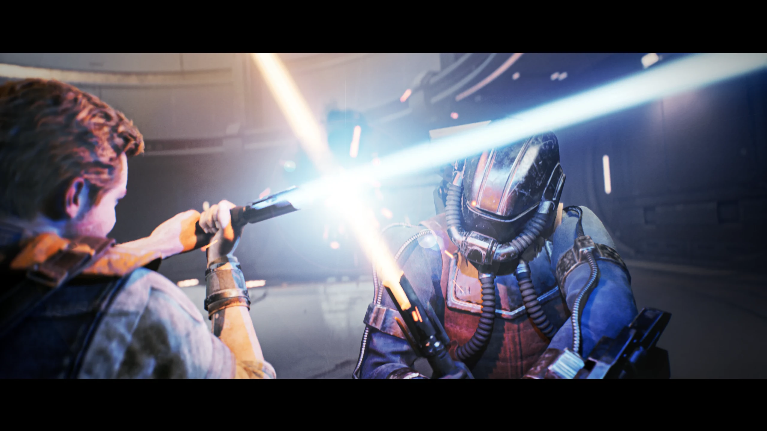 Cal Kestis em duelo de sabres de luz em Star Wars Jedi: Survivor